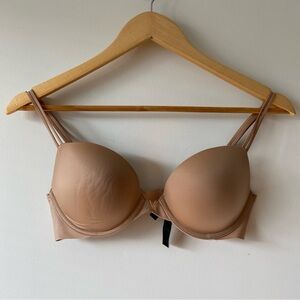 VS Sexy Illusion Padded Push Up Lightly Lined Bra 34C Nude Tan